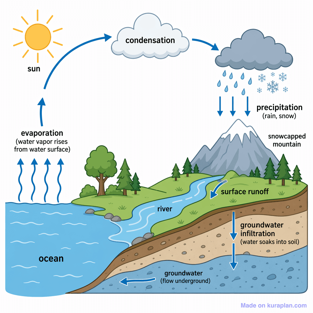 The Water cycle (detailed)