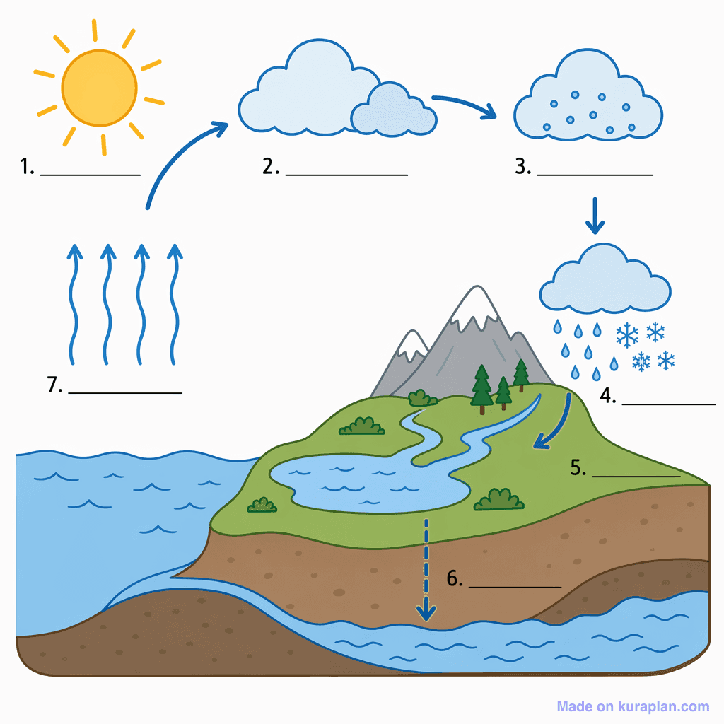 The Water Cycle (simple, unlabeled)