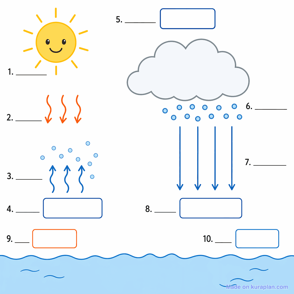 Evaporation & Condensation (simple, unlabeled)