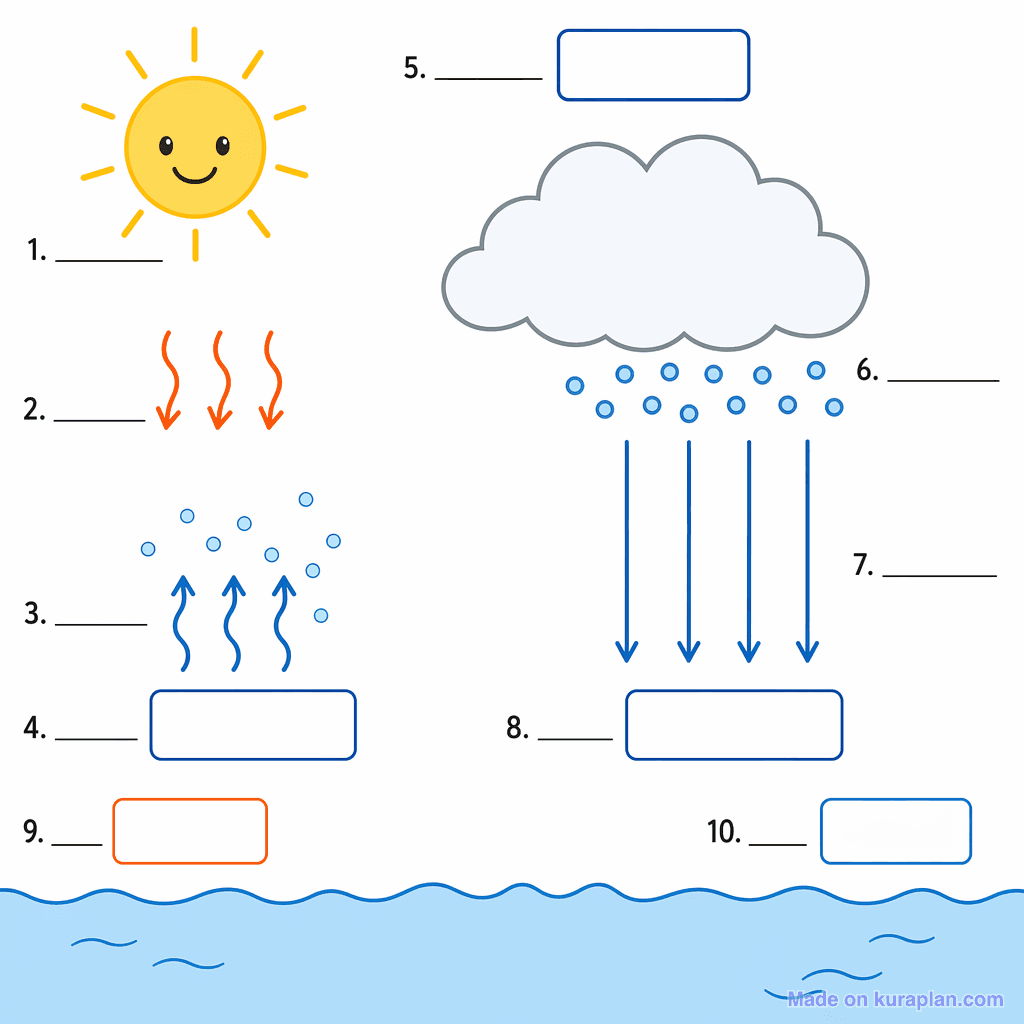 Evaporation & Condensation (simple, unlabeled)