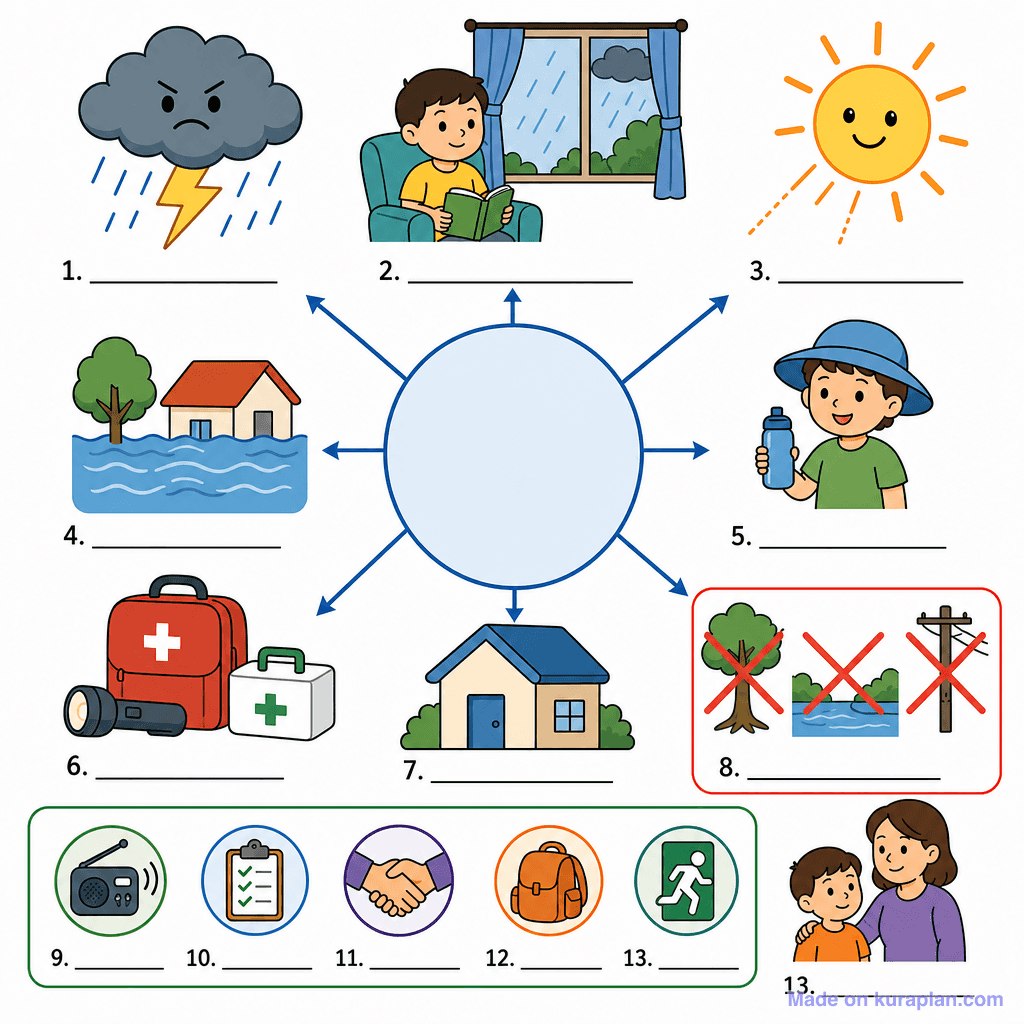 Weather Safety and Preparedness (simple, unlabeled)