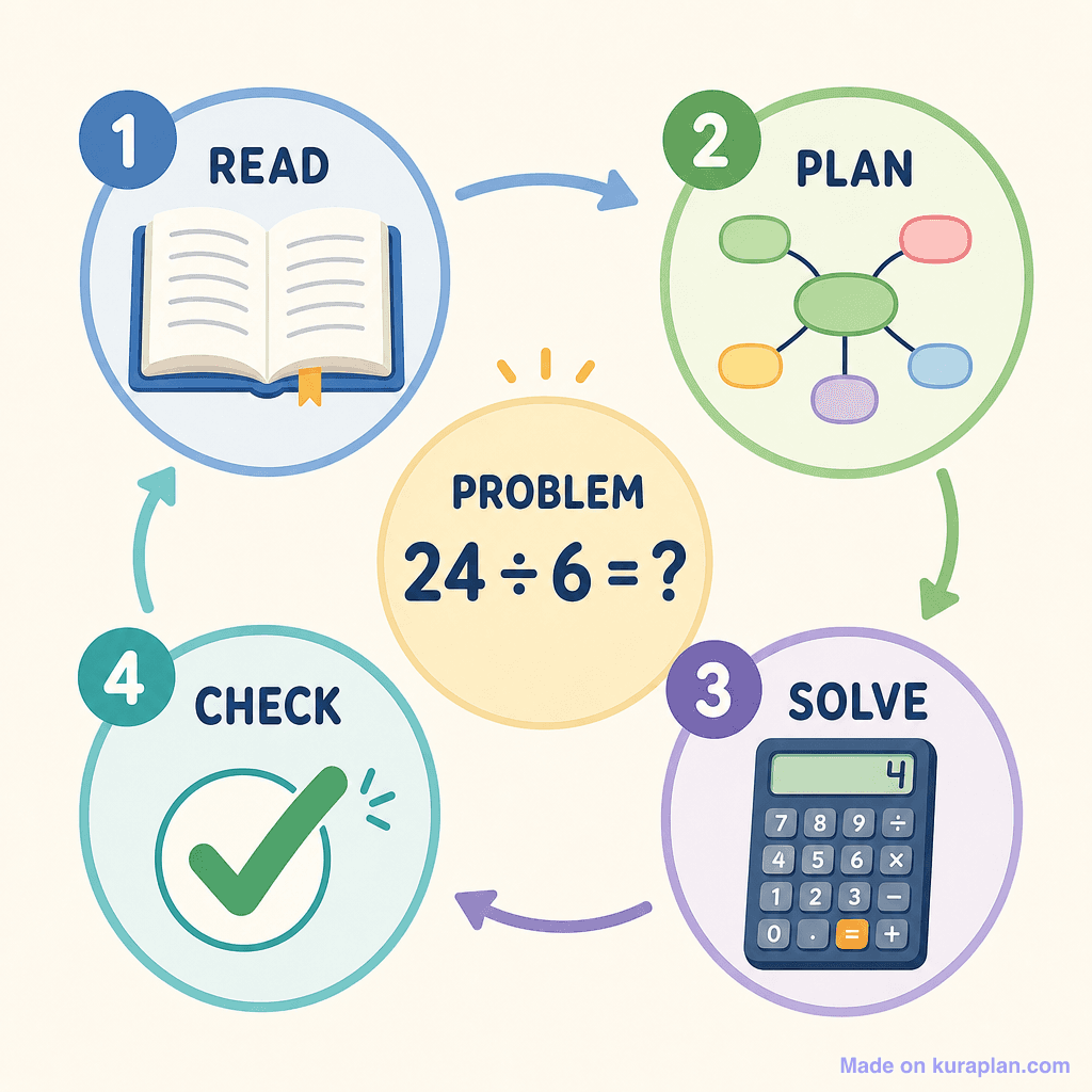 Word problem strategies (4 steps)