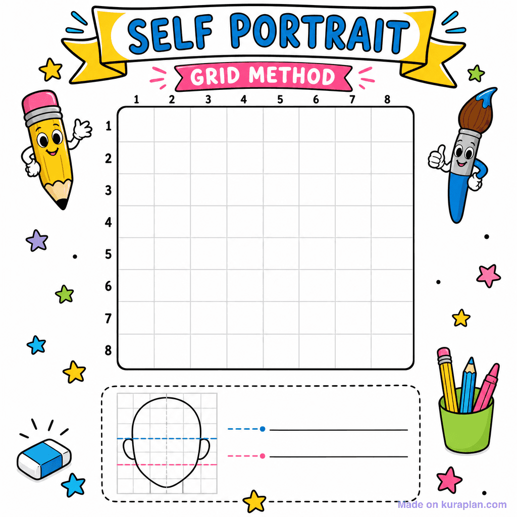 Self Portrait Grid Transfer