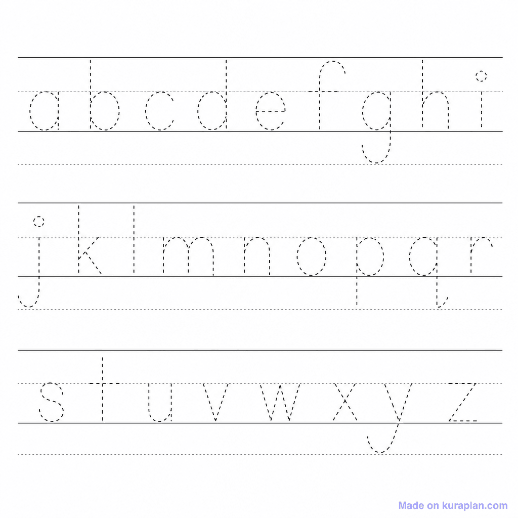 Alphabet Trace Lowercase