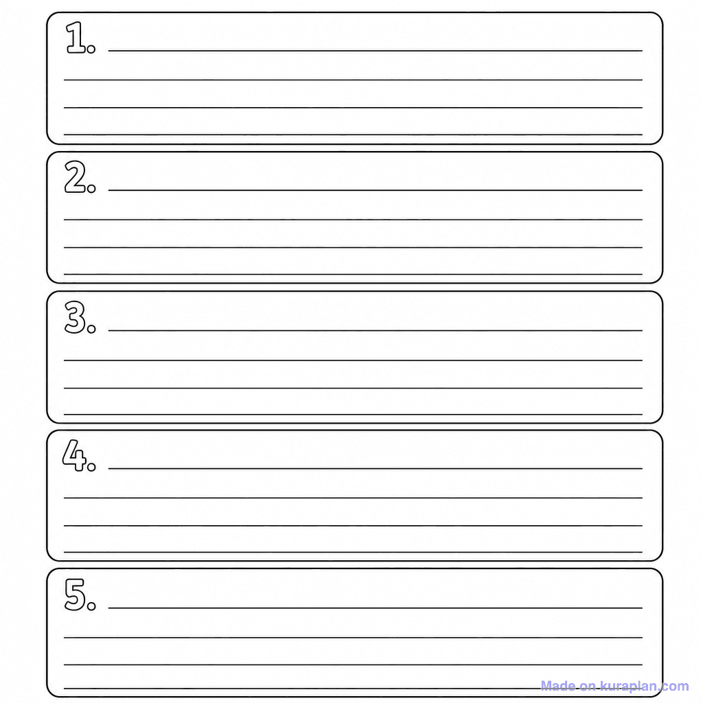Comprehension 5 Question Frame