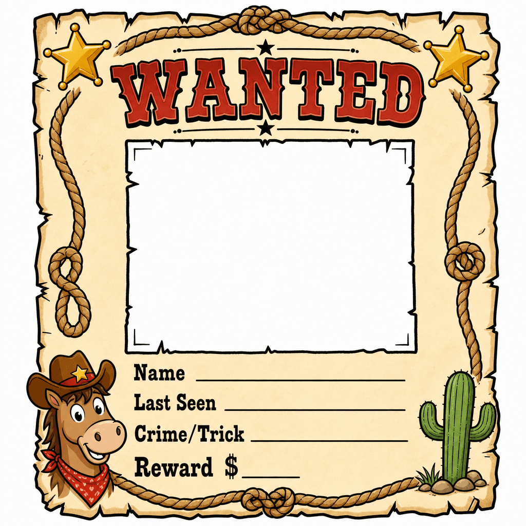 Wanted Poster Template