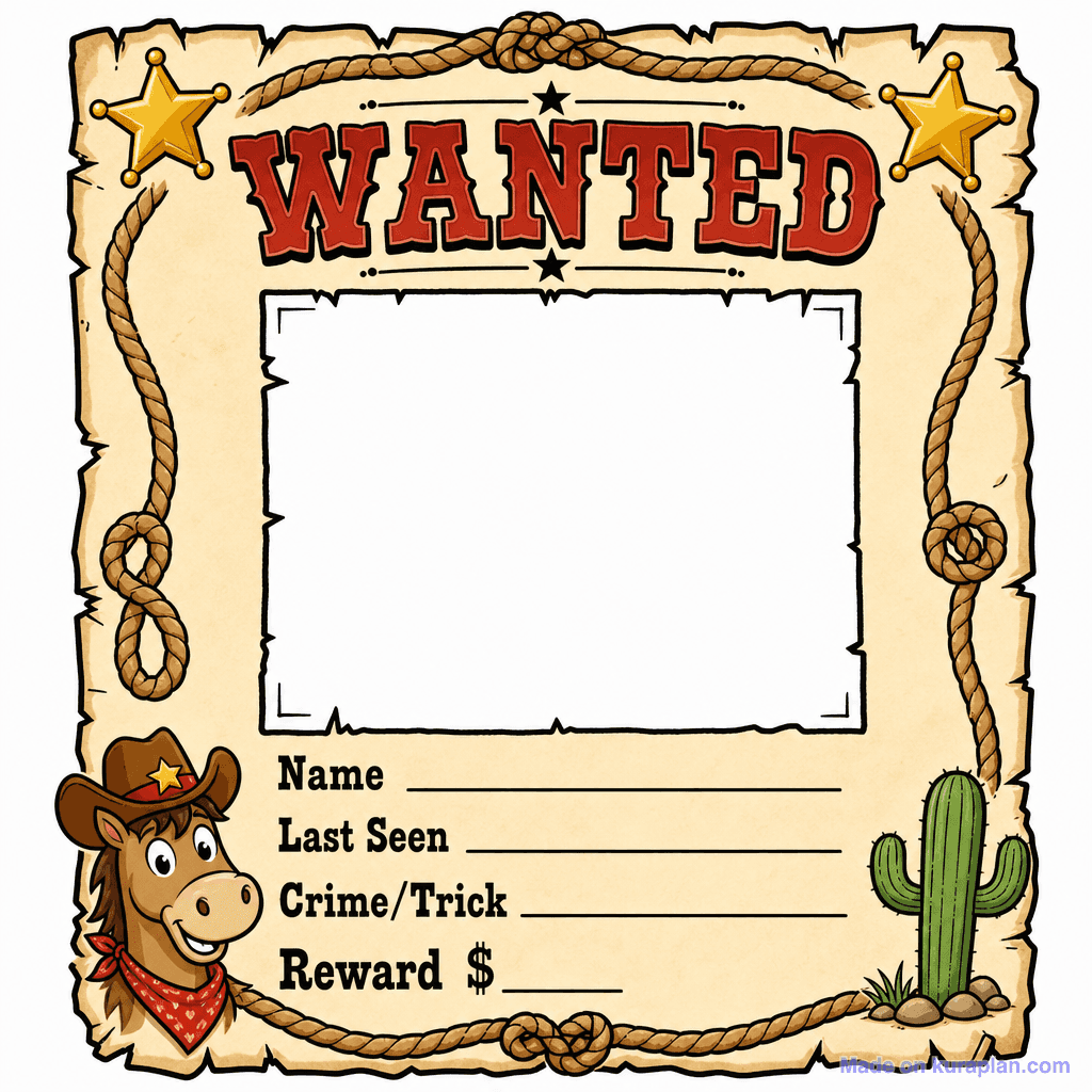 Wanted Poster Template