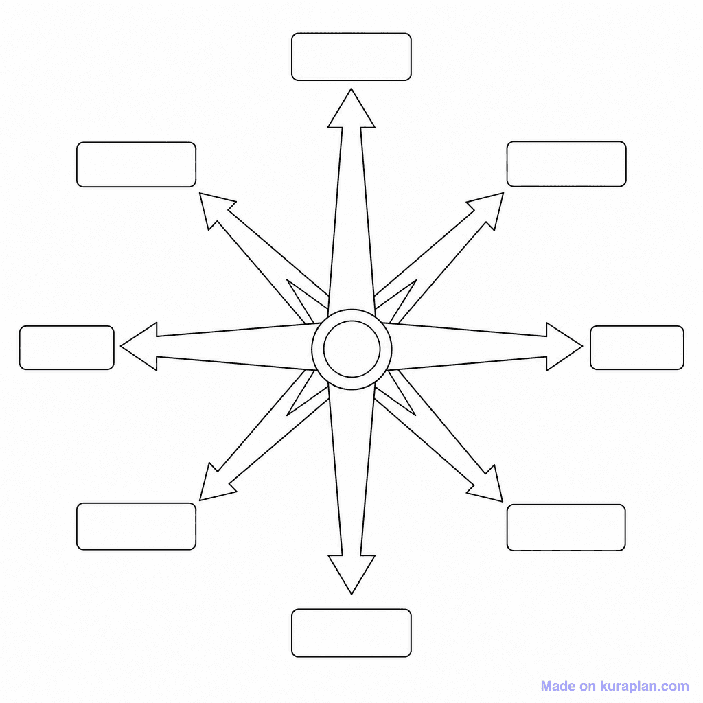 Compass Rose 8-Direction Blank