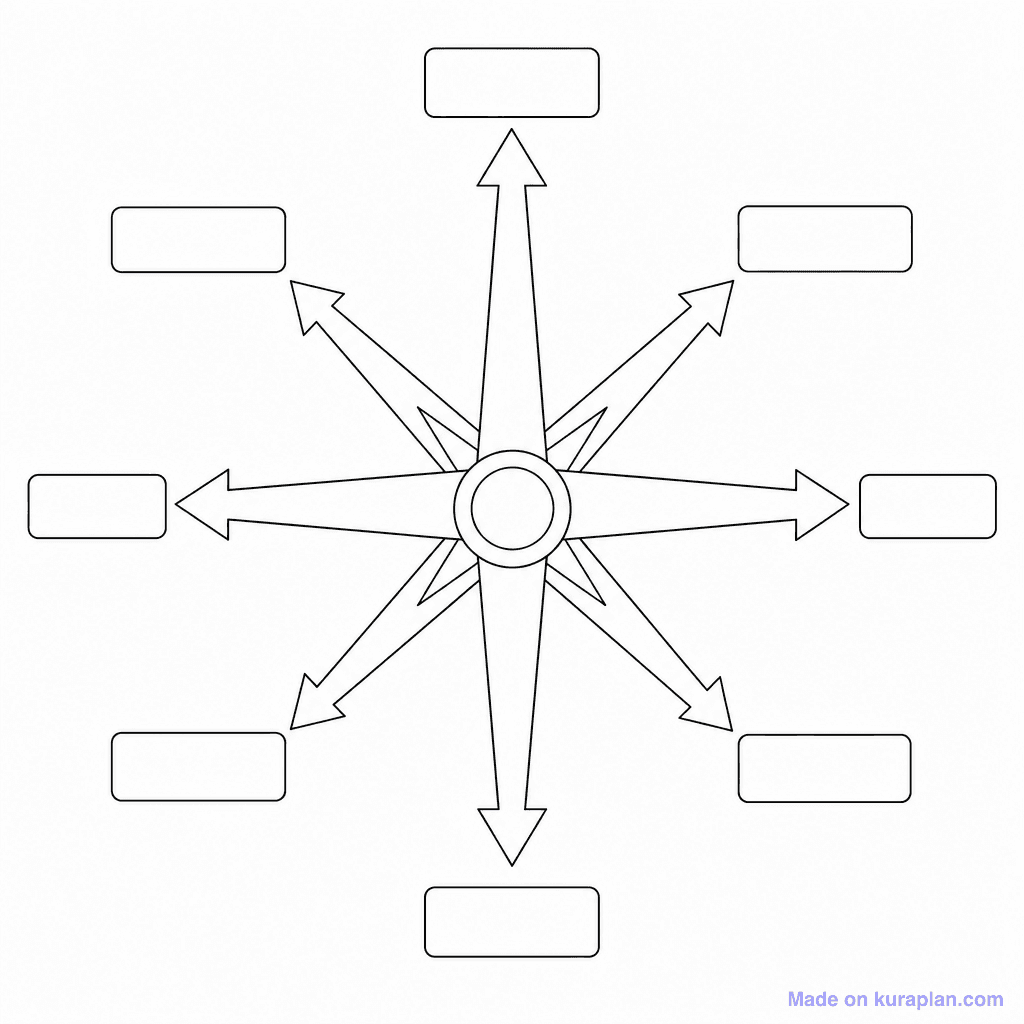 Compass Rose 8-Direction Blank