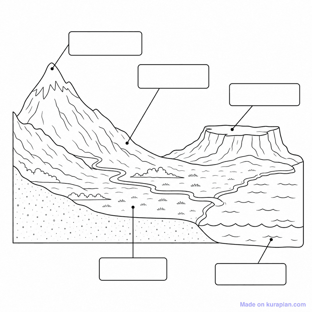 Landform Cross-Section Label Blank
