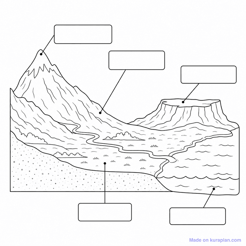 Landform Cross-Section Label Blank