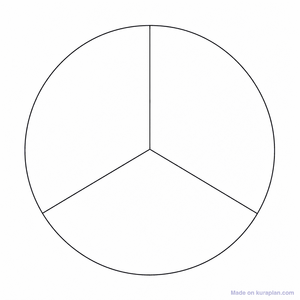 Pie Chart Thirds Blank