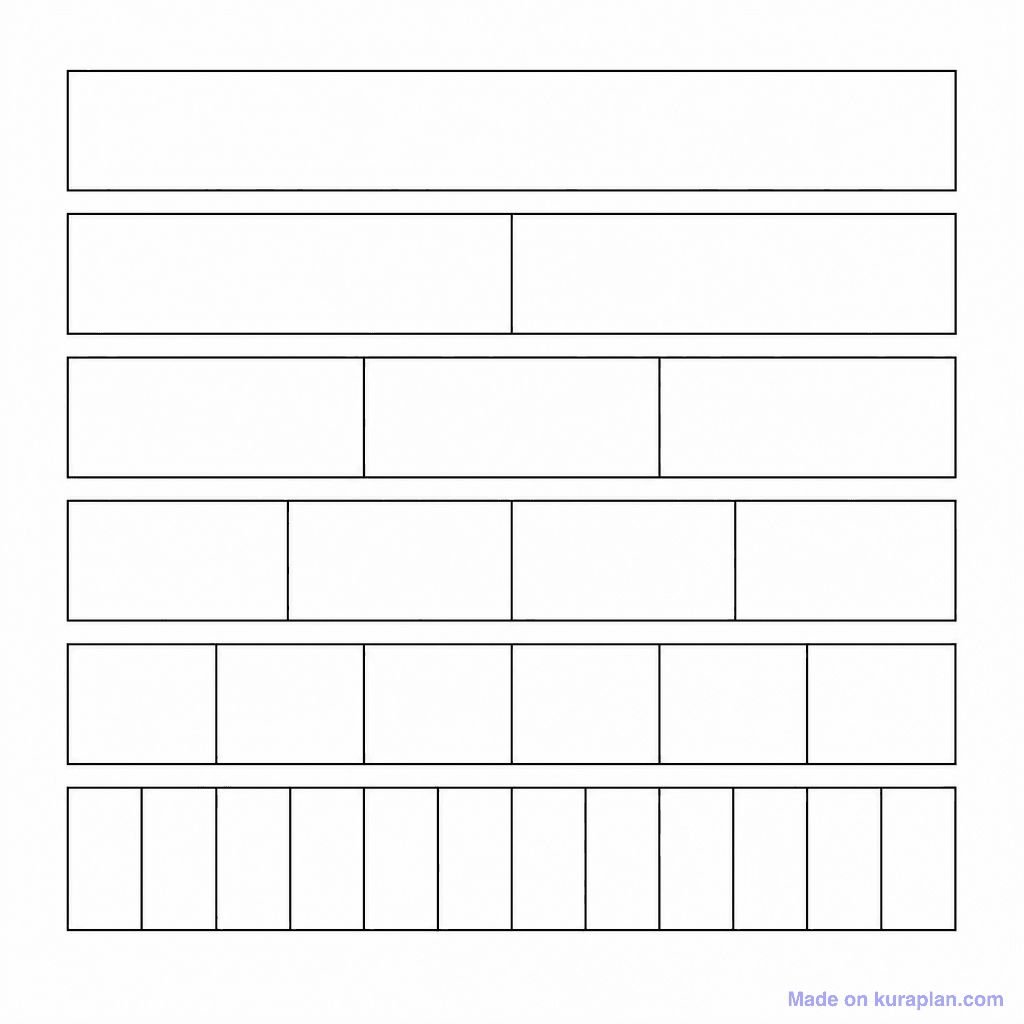 Fraction Bar Stack 1-12