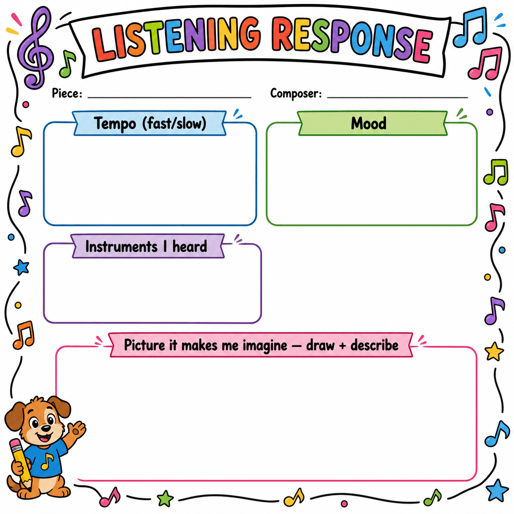 Listening Response Sheet