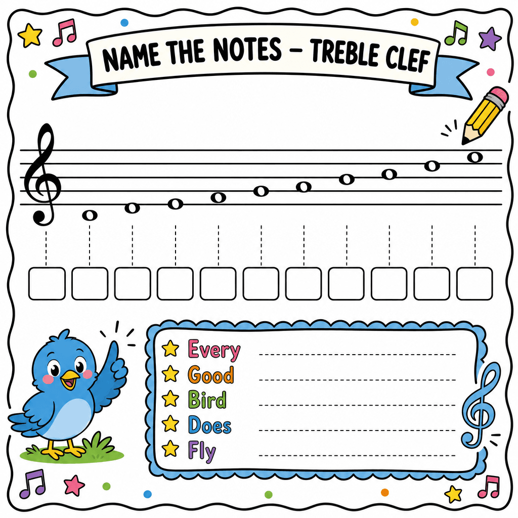 Treble Clef Note Naming