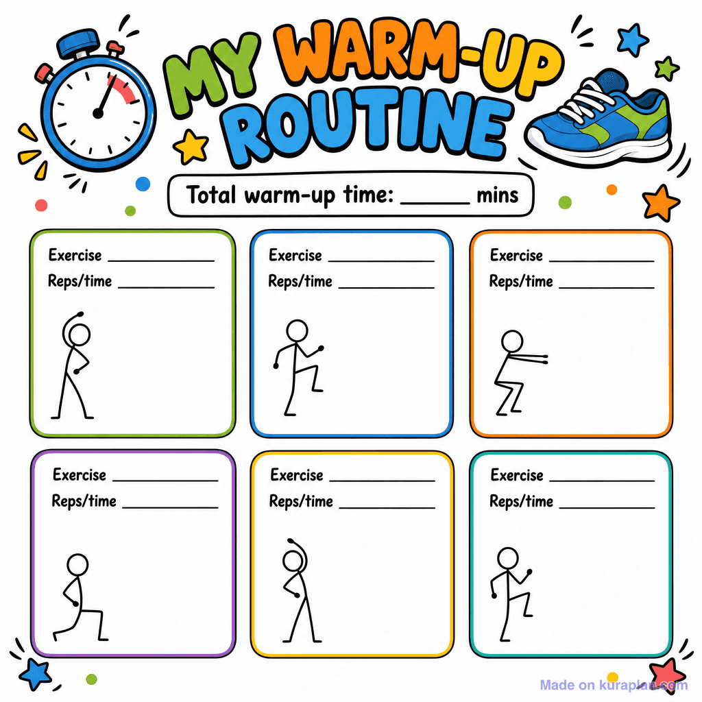 Warm-Up Routine Planner