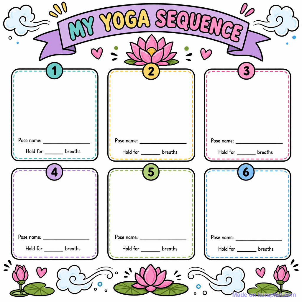 Yoga Pose Chart Blank