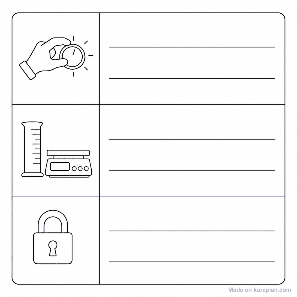 Fair Test Variables Blank