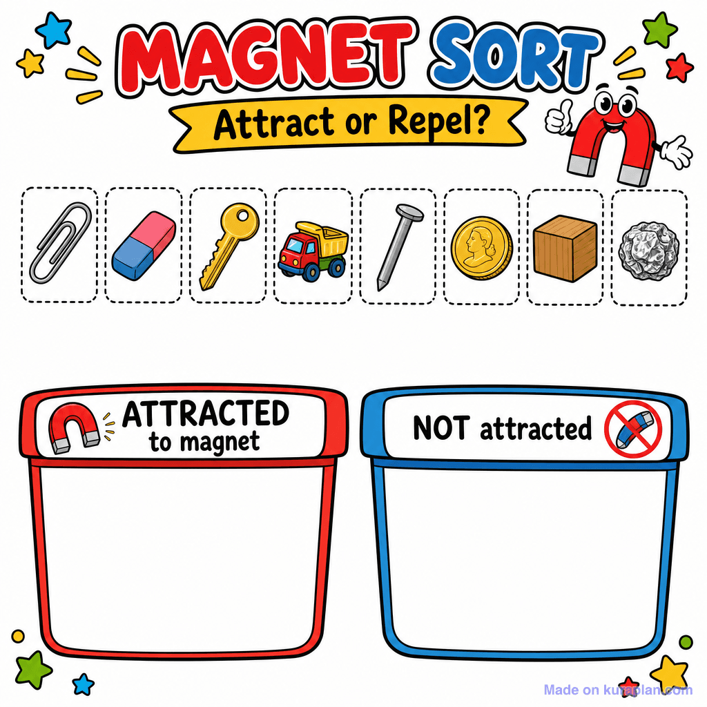 Magnet Attract-or-Repel Sort