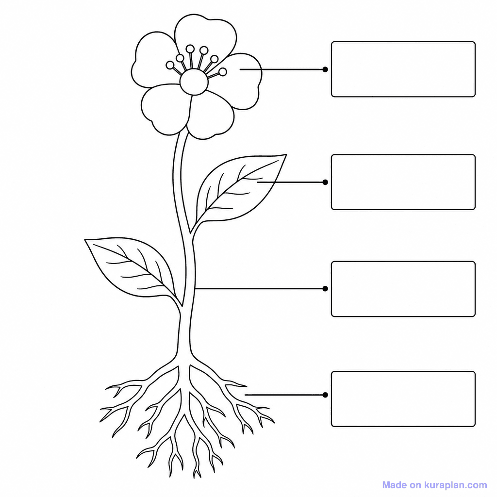 Plant Parts Label Blank