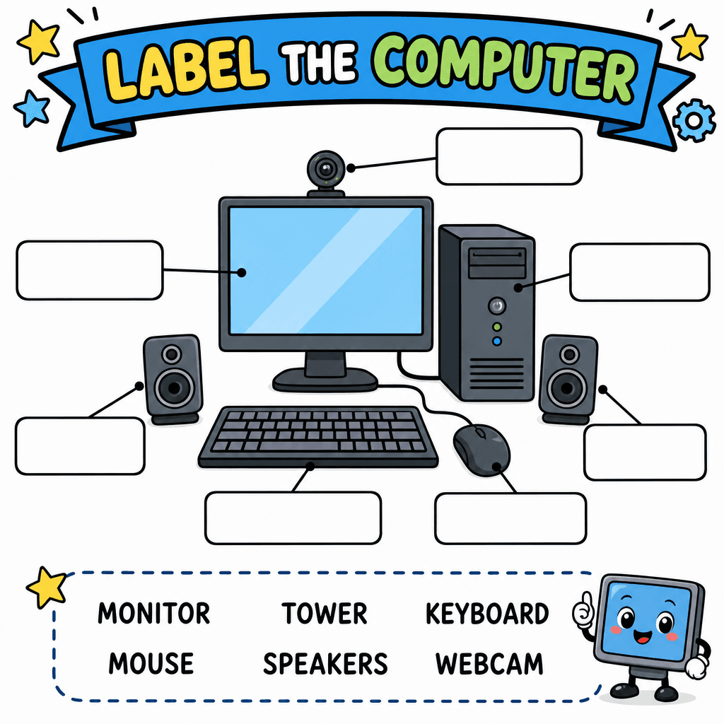 Computer Parts Label