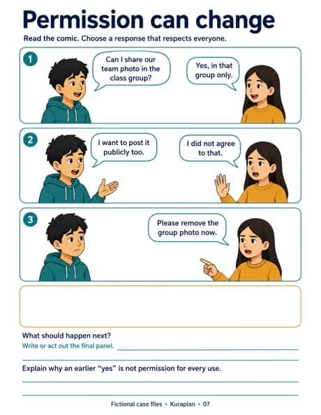 Permission can change. Respect photo consent and withdrawal.