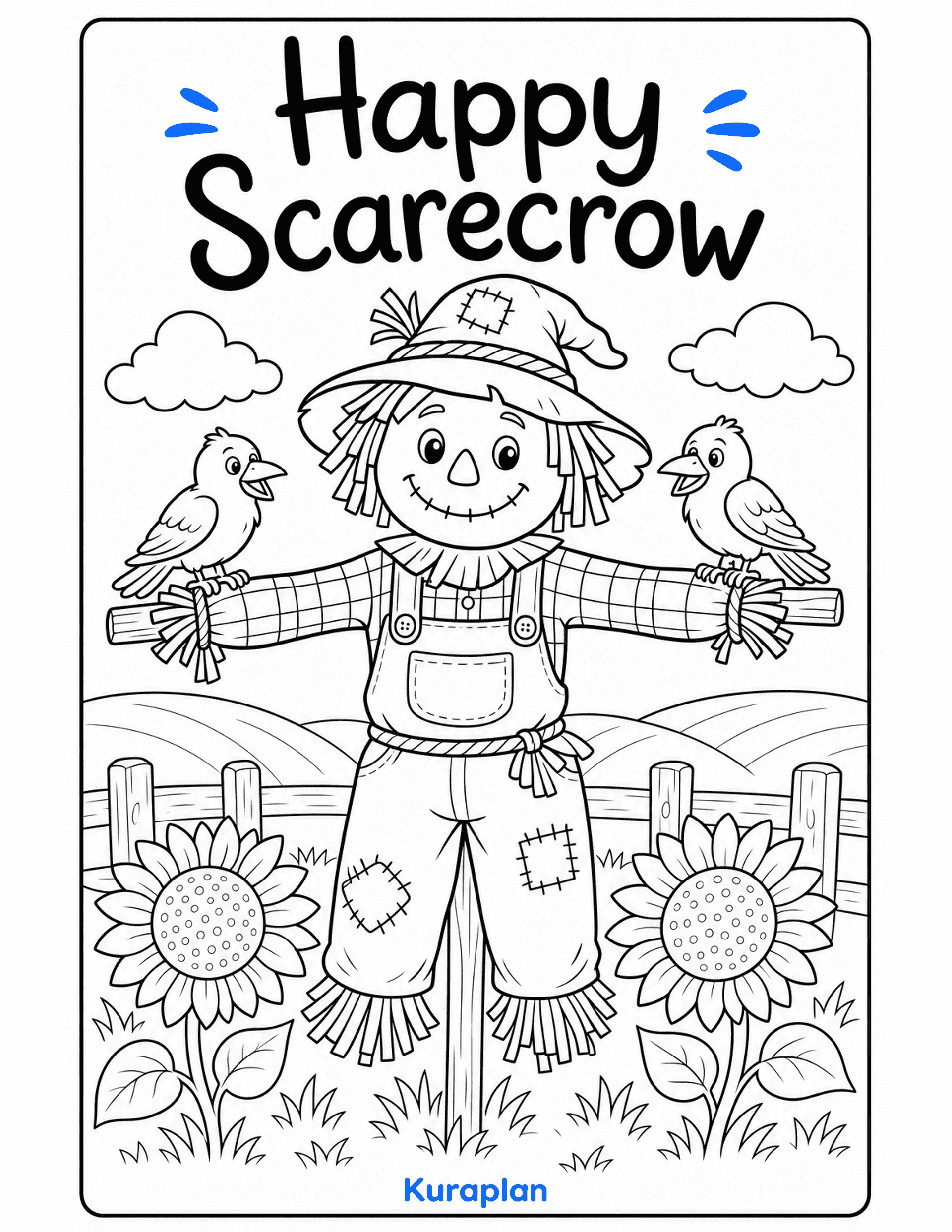 Happy Scarecrow preview — free printable