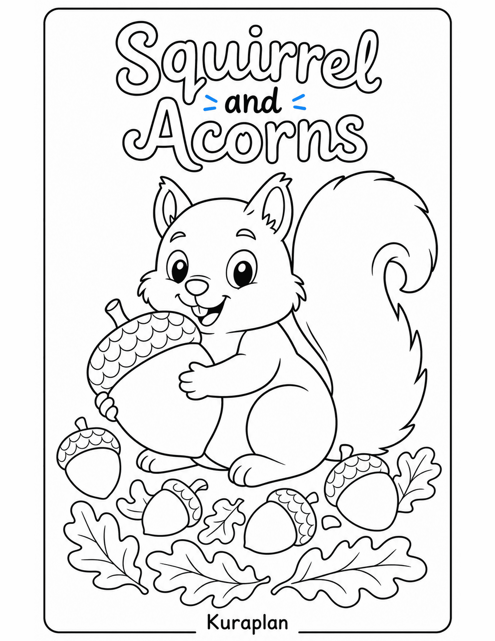 Squirrel and Acorns preview — free printable
