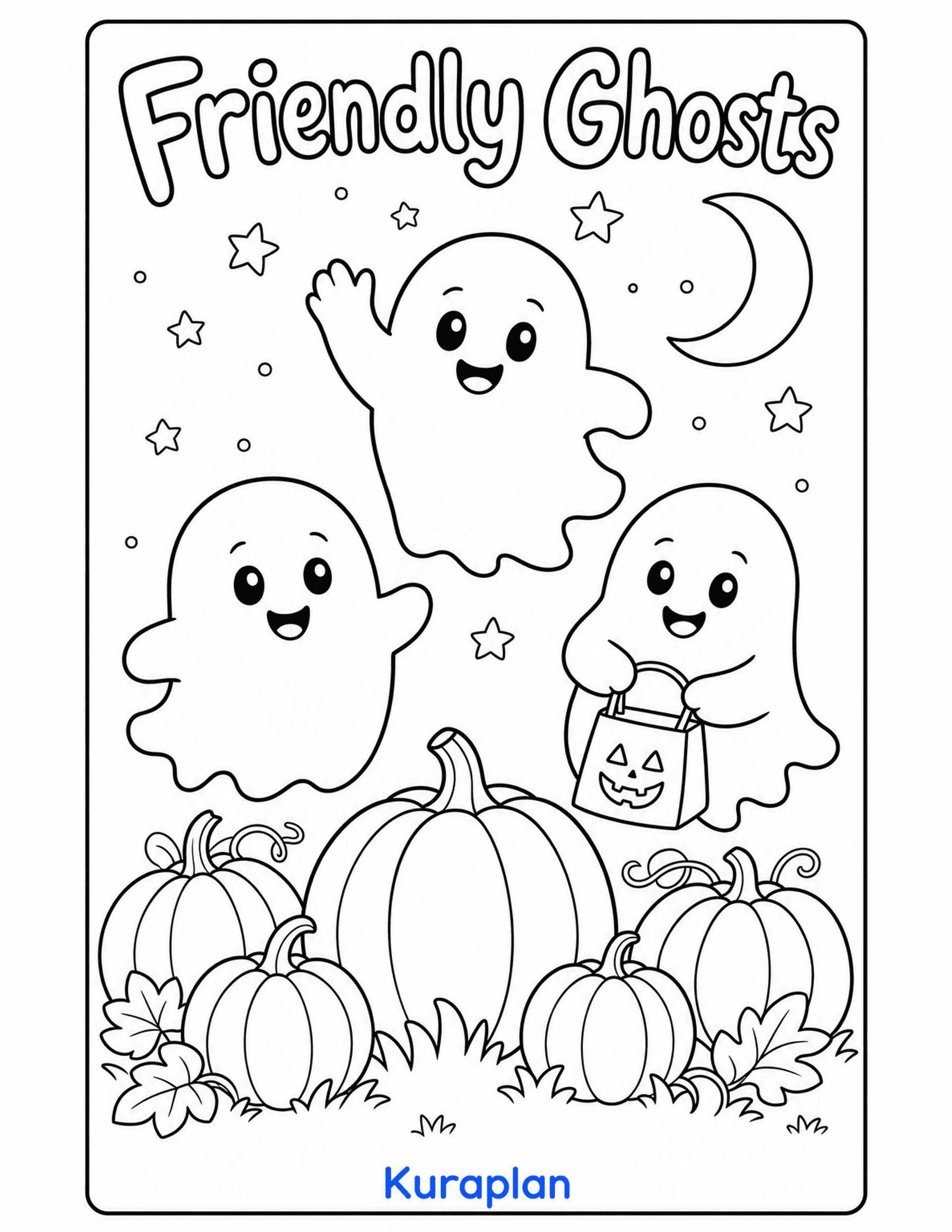 Friendly Ghosts preview — free printable