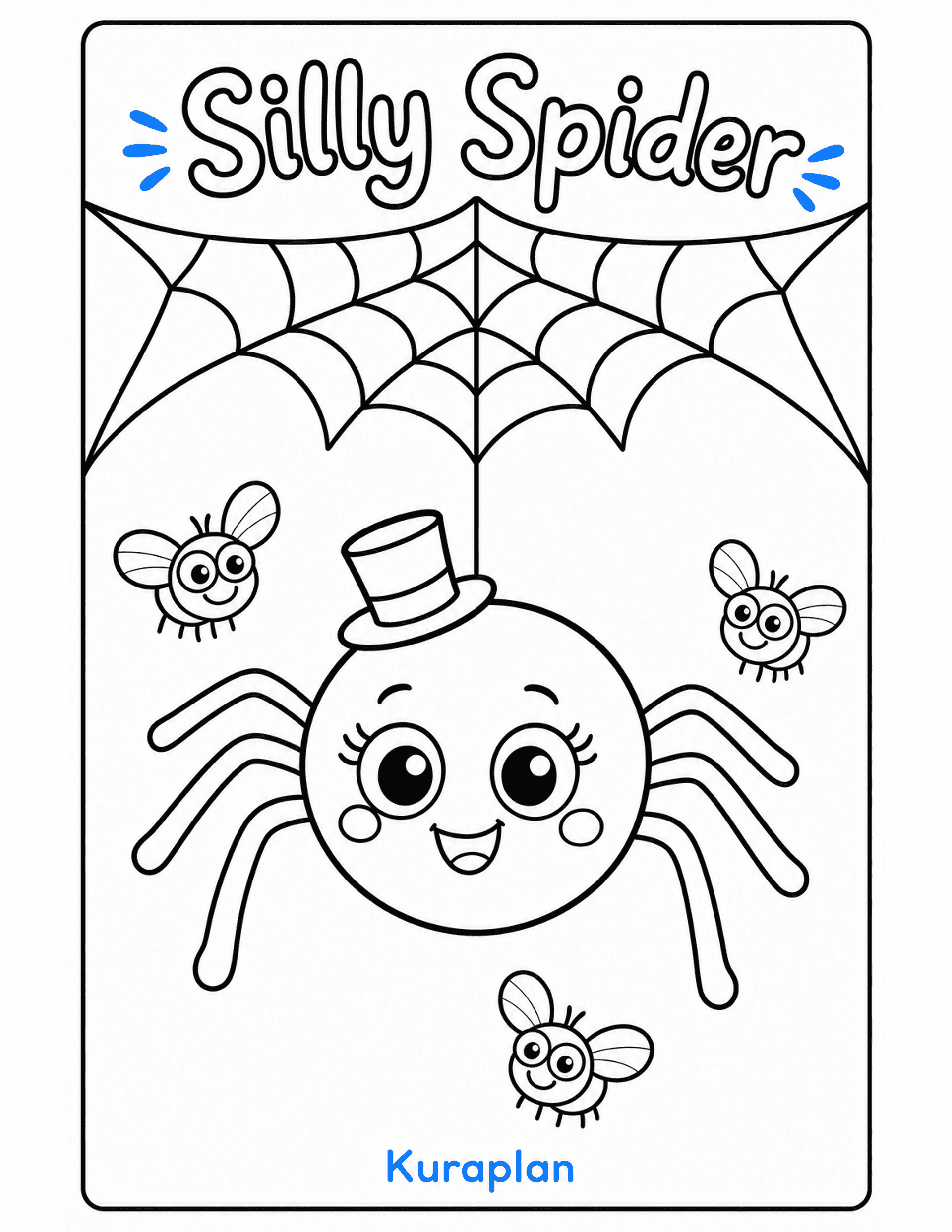 Silly Spider preview — free printable