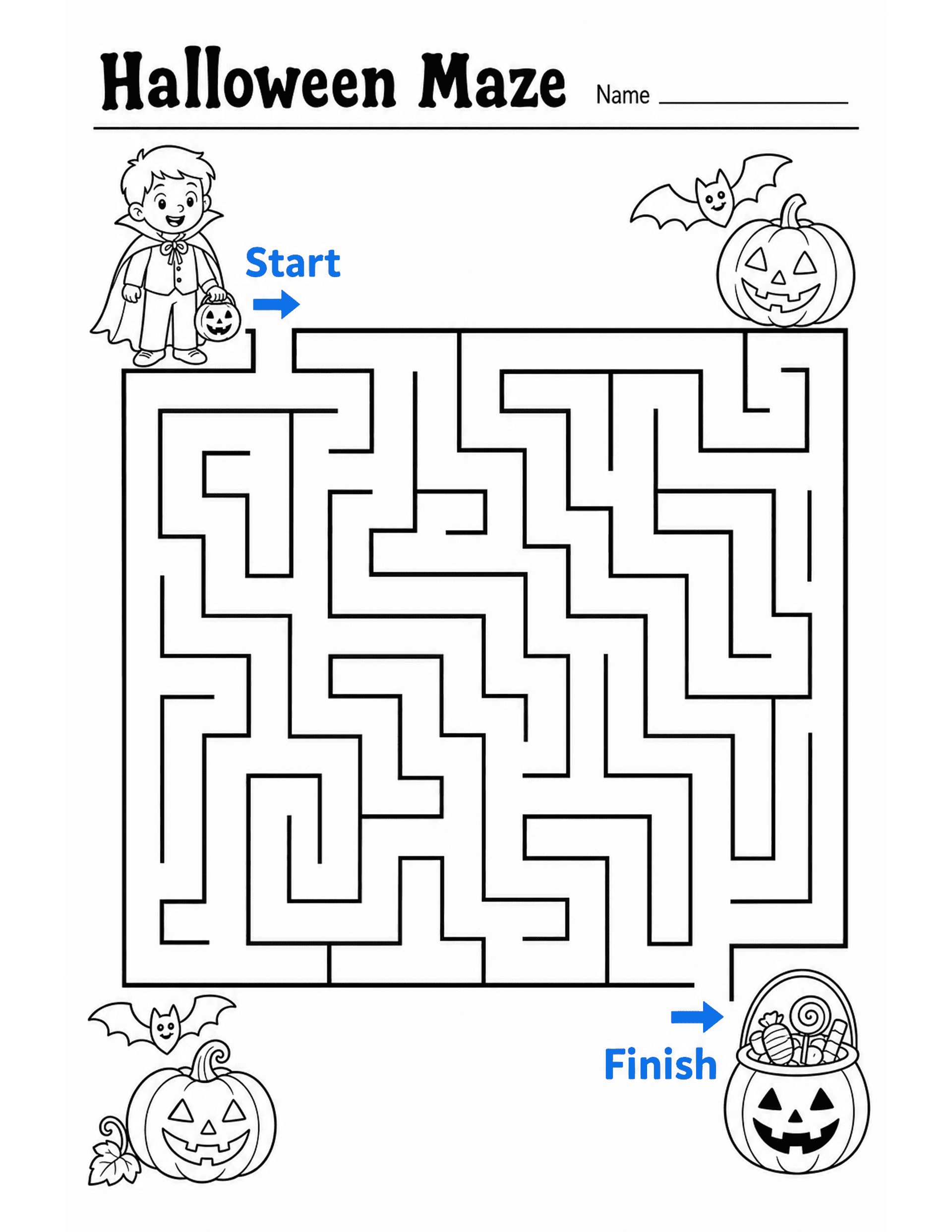 Halloween Maze preview — free printable