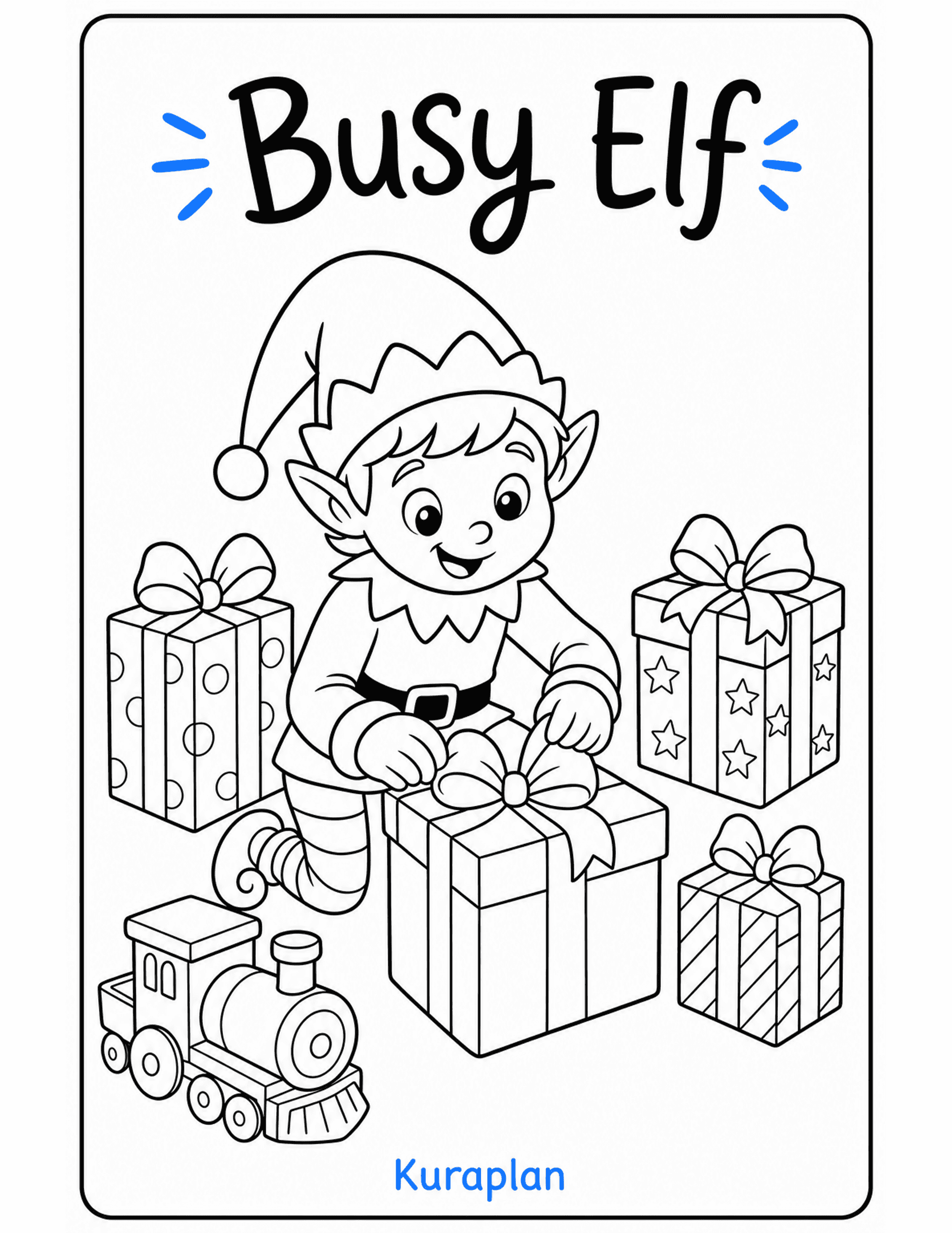 Busy Elf preview — free printable