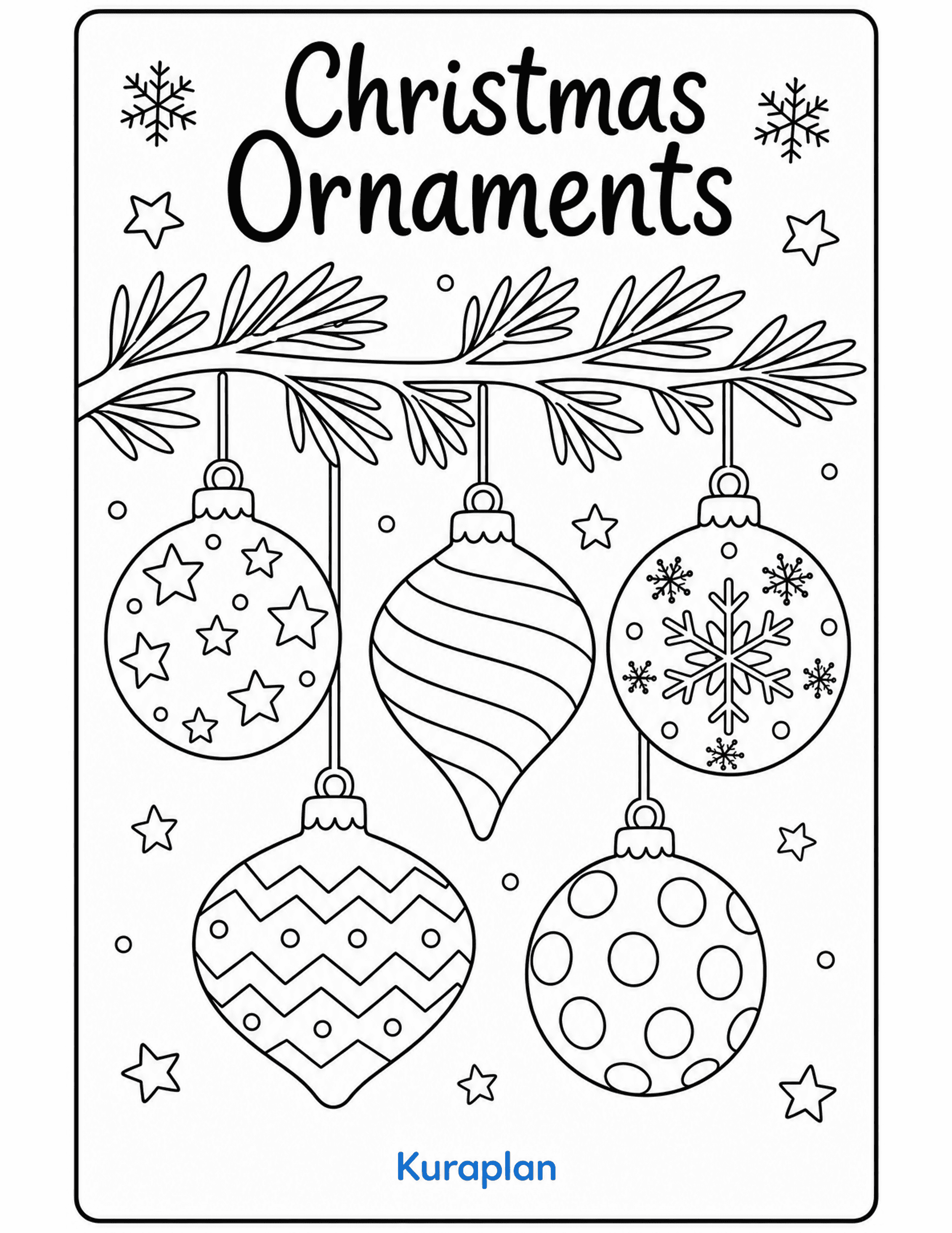 Christmas Ornaments preview — free printable