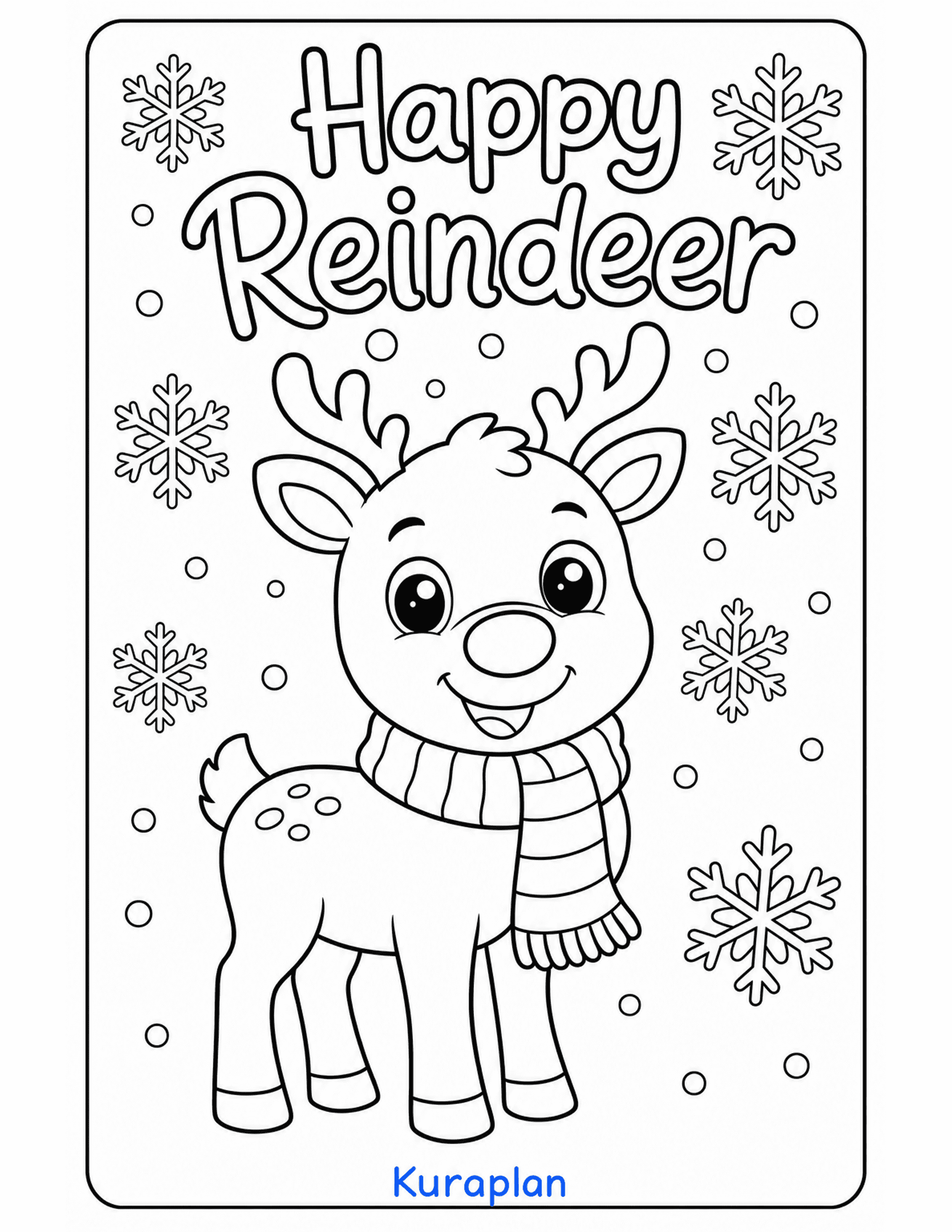 Happy Reindeer preview — free printable