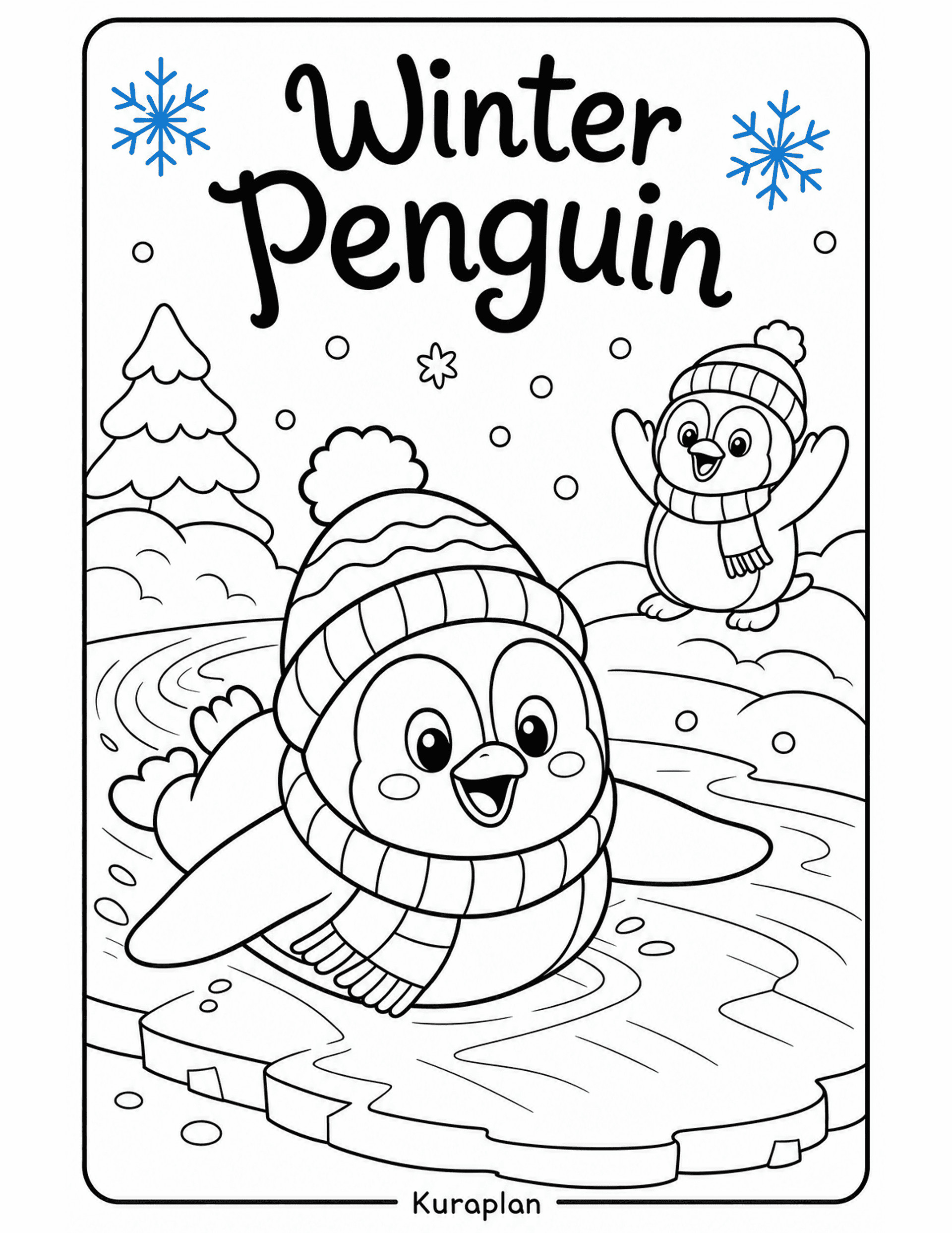 Winter Penguin preview — free printable
