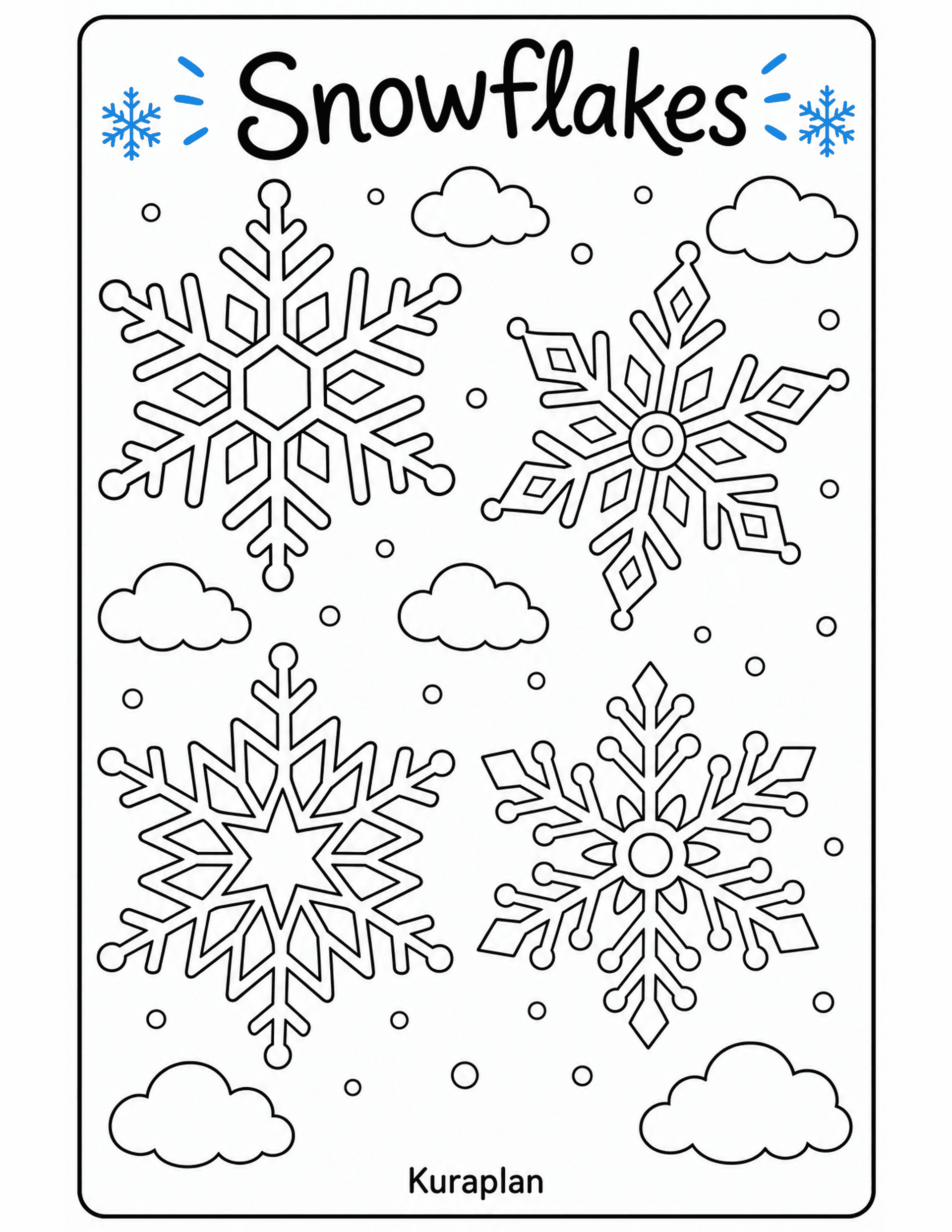 Snowflakes preview — free printable