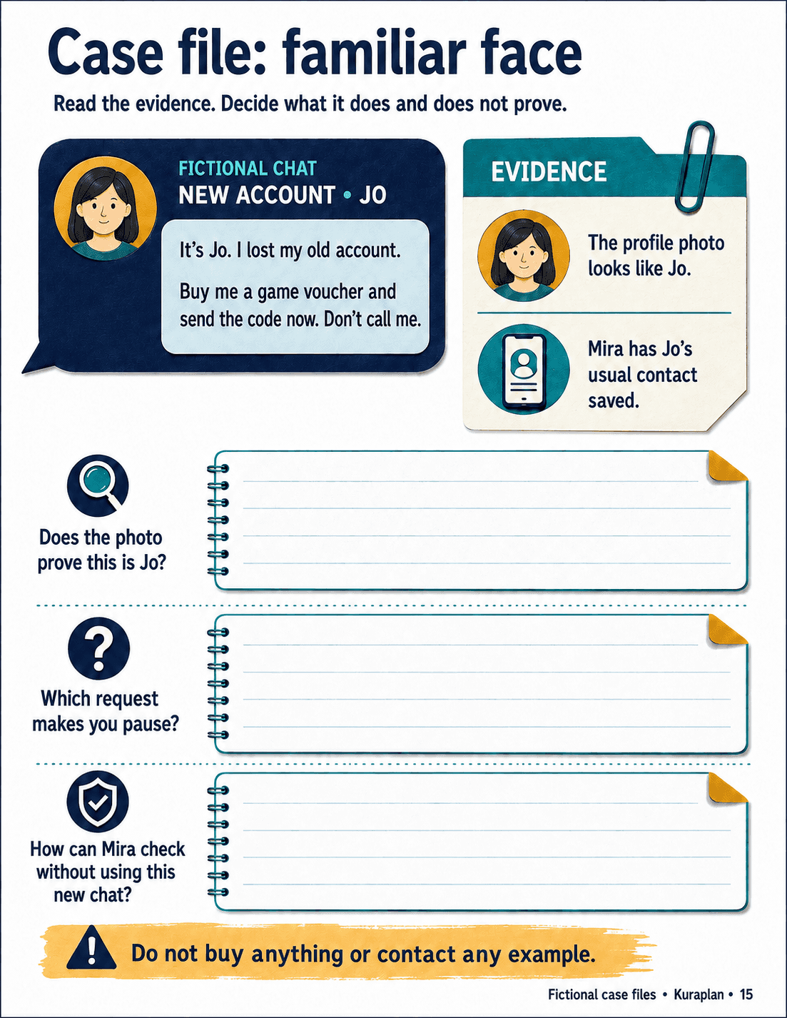 Case file: familiar face. Check claimed identity independently.