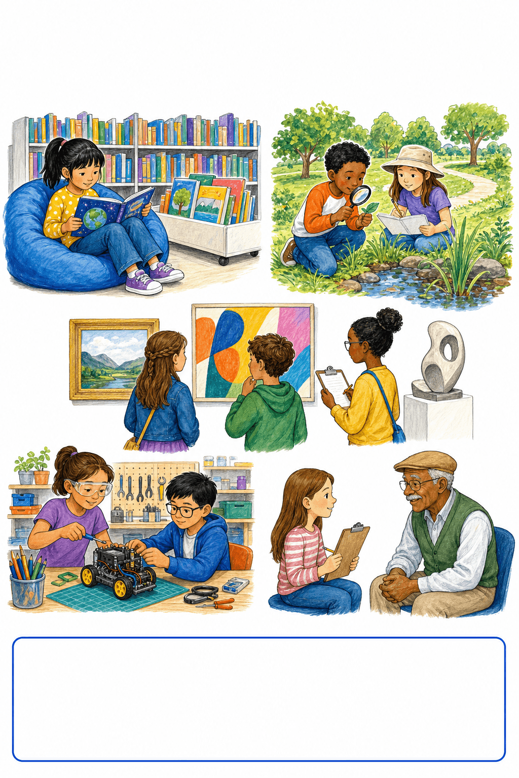 Use the illustrated page to introduce respectful community conversations, visits, and service experiences.