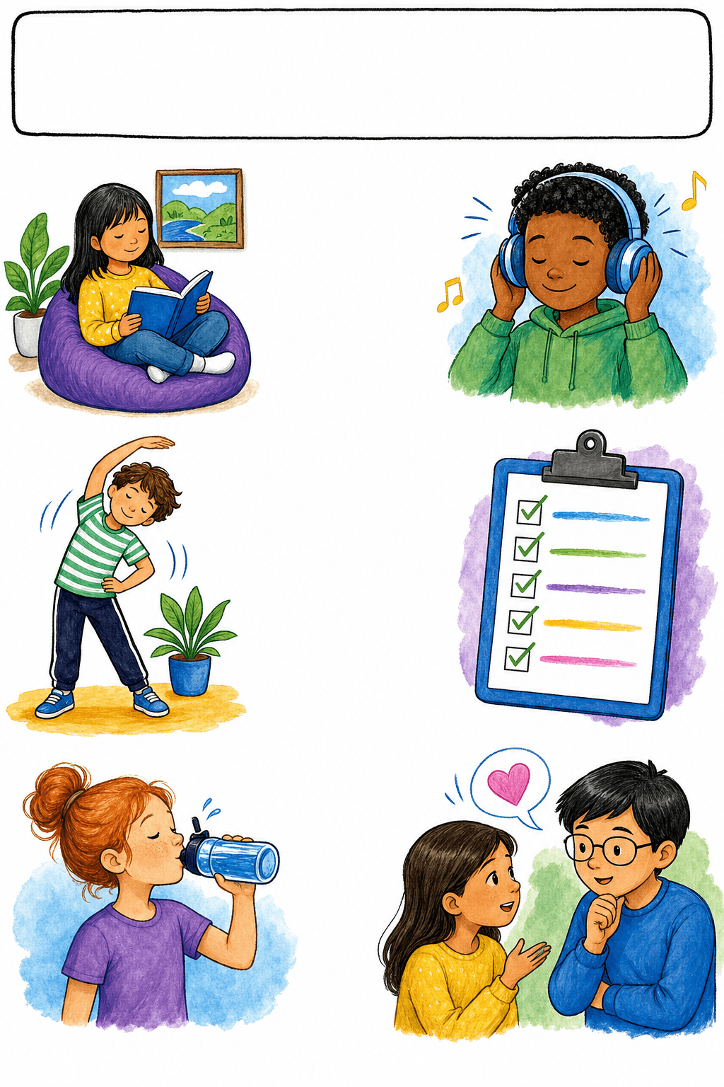 Display this visual poster to help students choose a focus support that suits their brain and body.