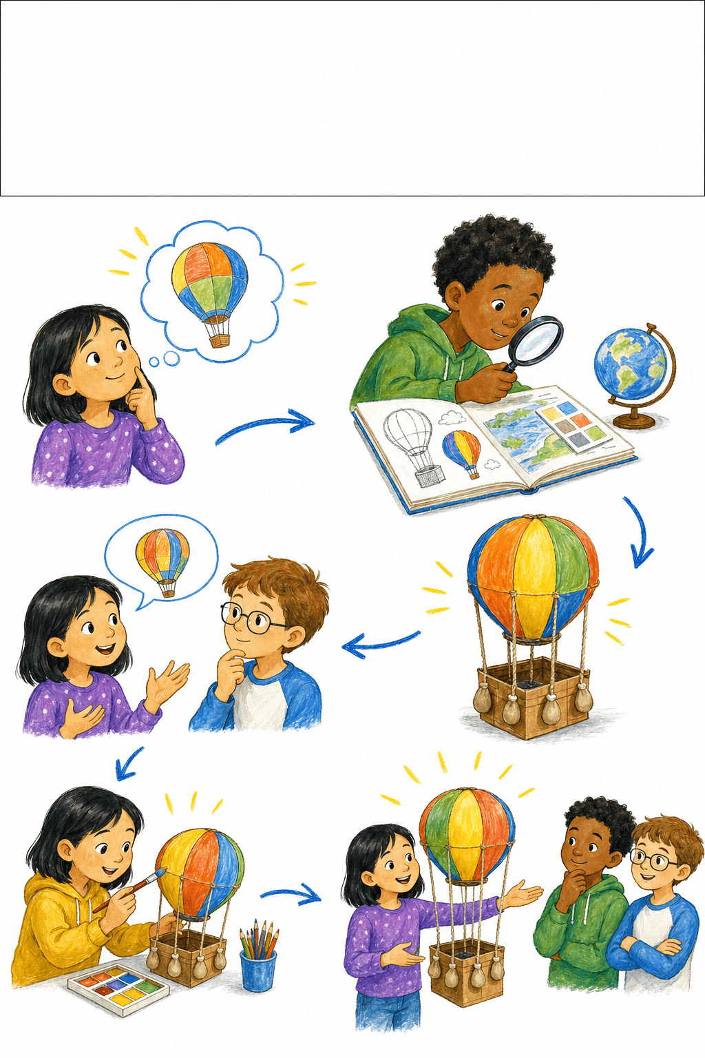 Learners plan an independent project by recording its outcome, milestones, feedback point, and next action.