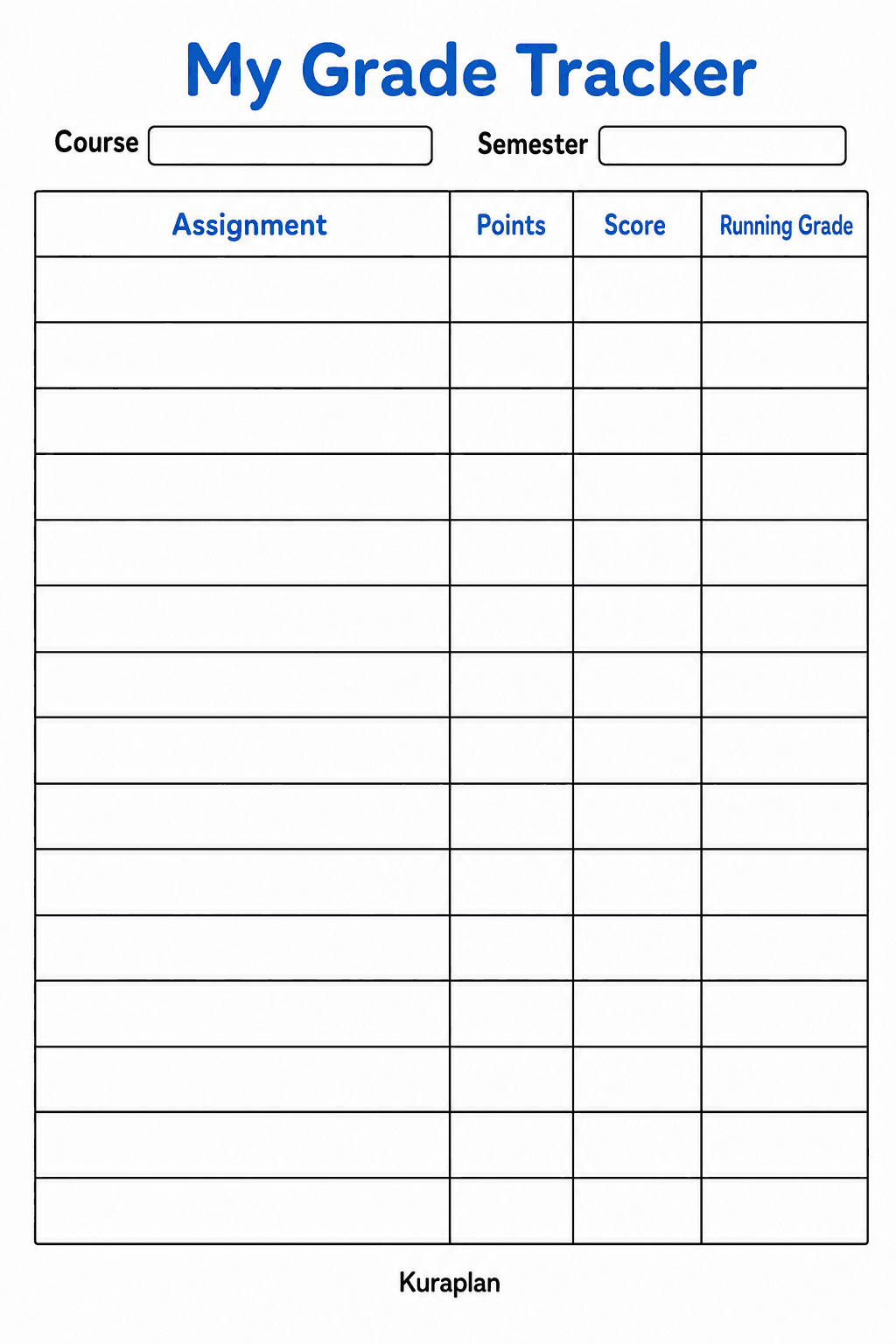 Student grade tracker