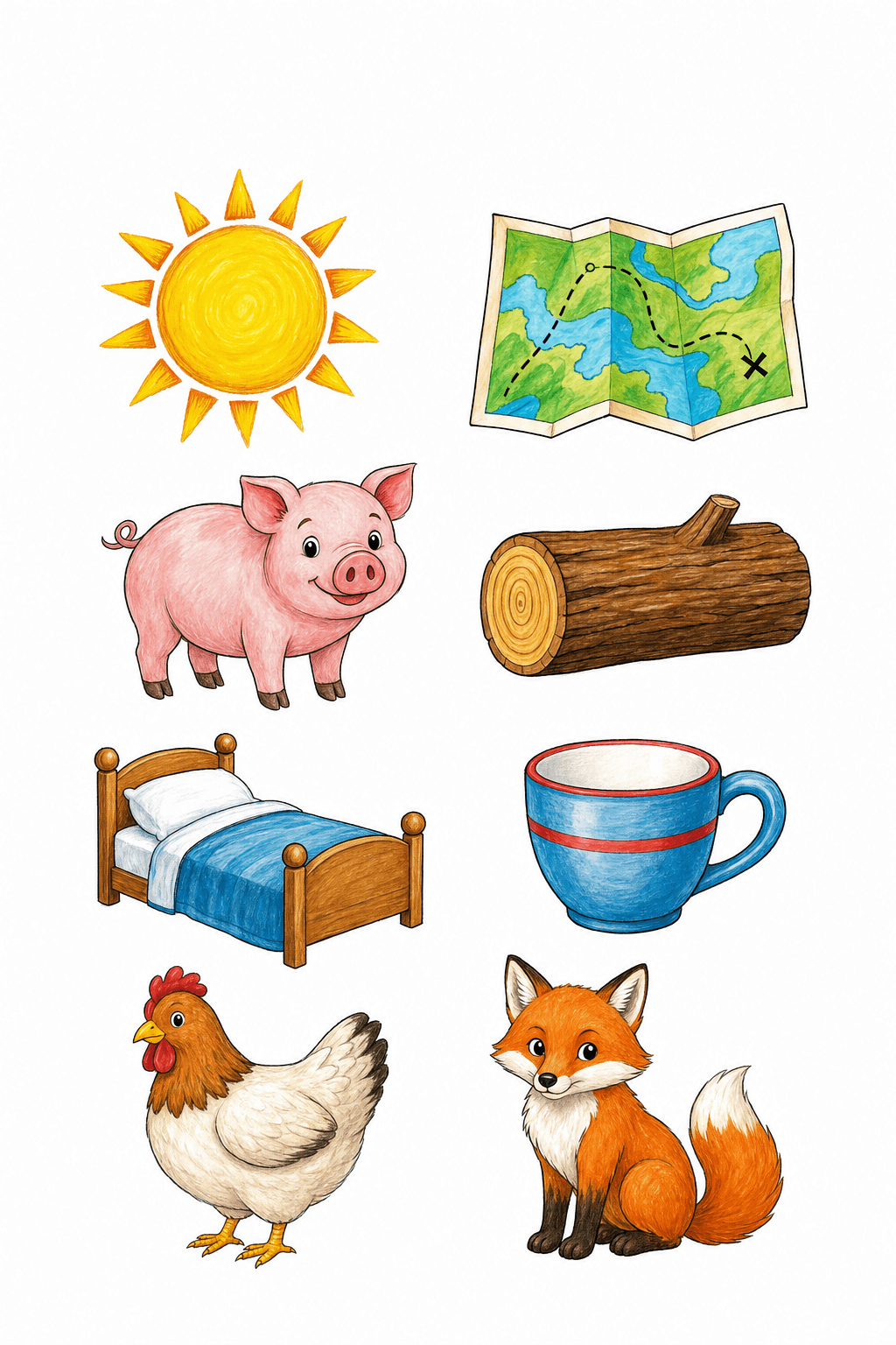 Students use picture prompts to say, segment, and build or write three-letter CVC words.