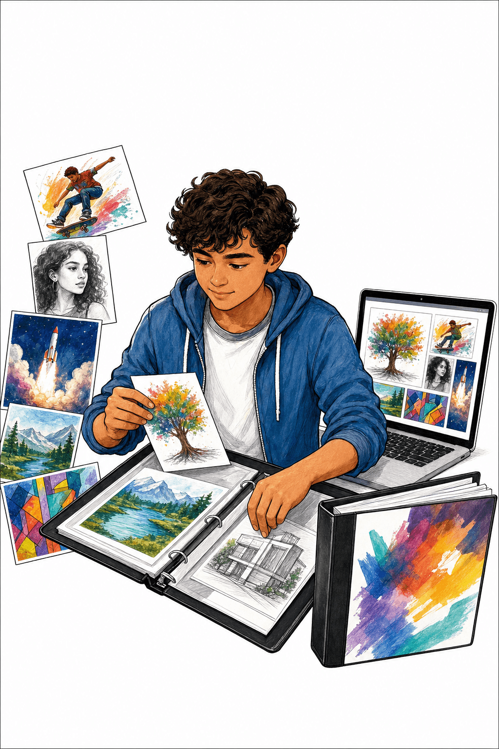 Use this cover page to introduce a portfolio section focused on selecting evidence and explaining learning.