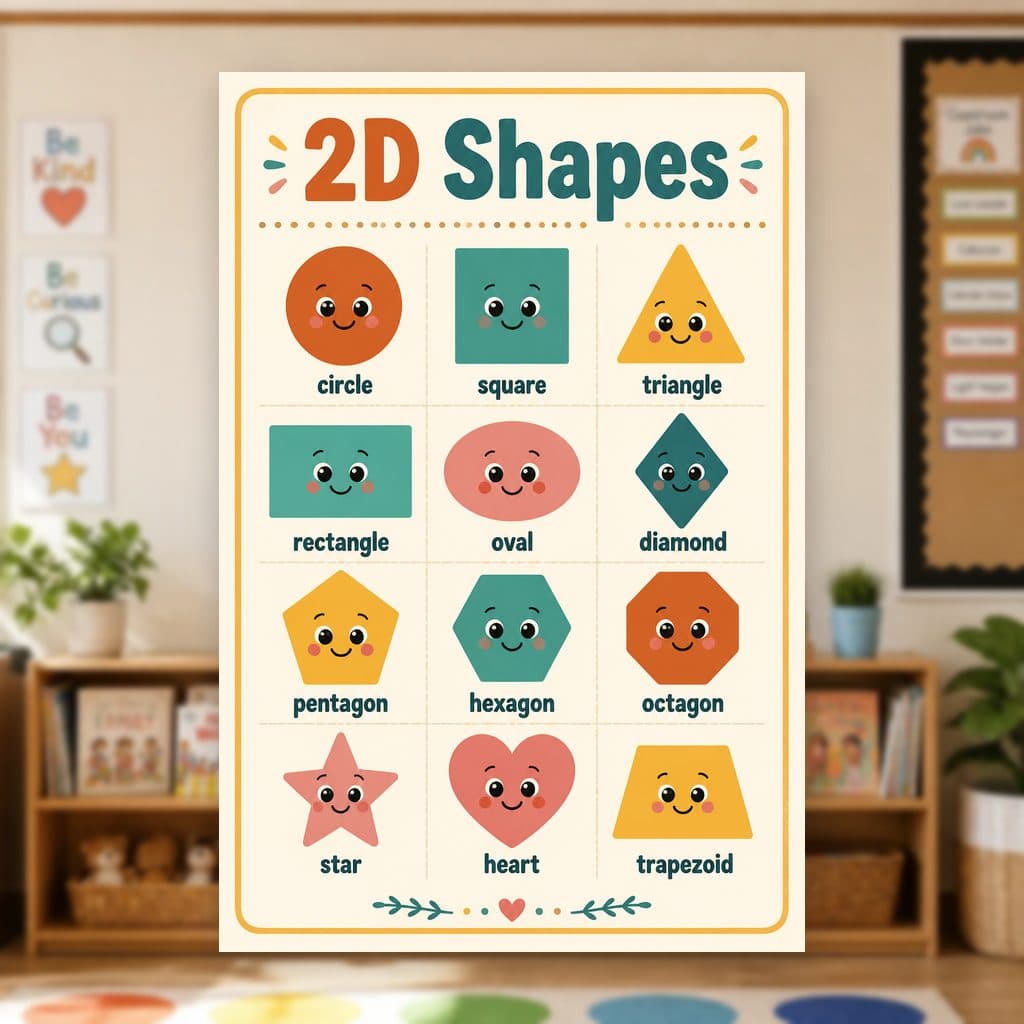 2D Shapes Poster