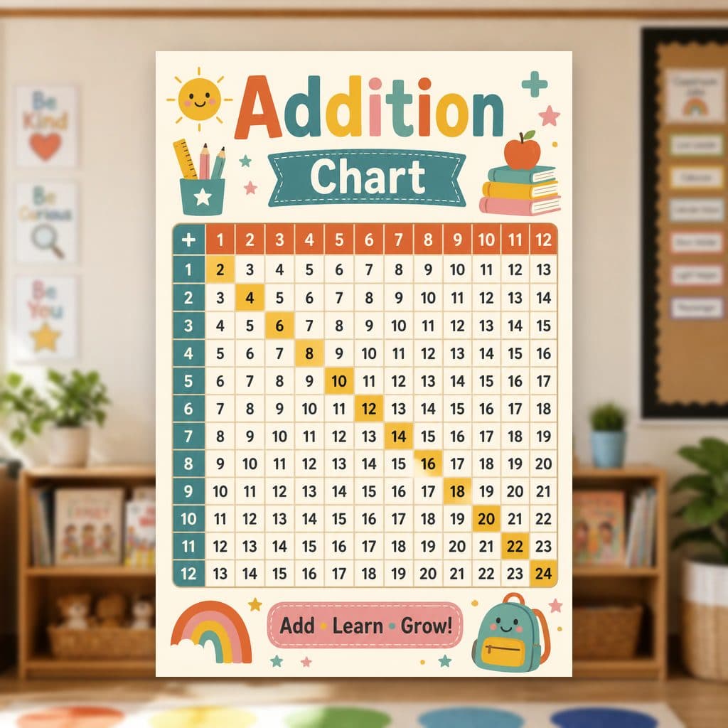 Addition Chart Poster