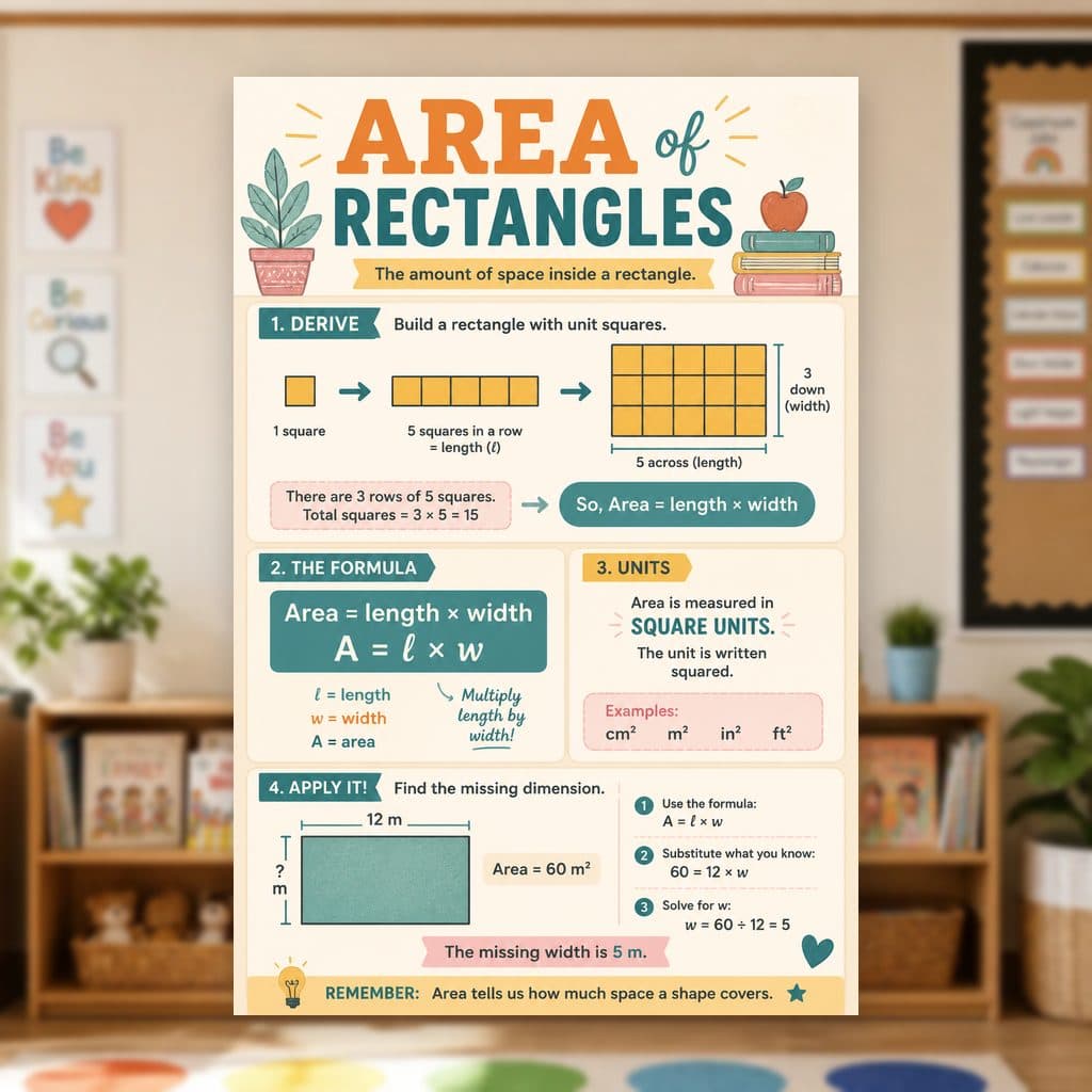 Area of Rectangles Poster