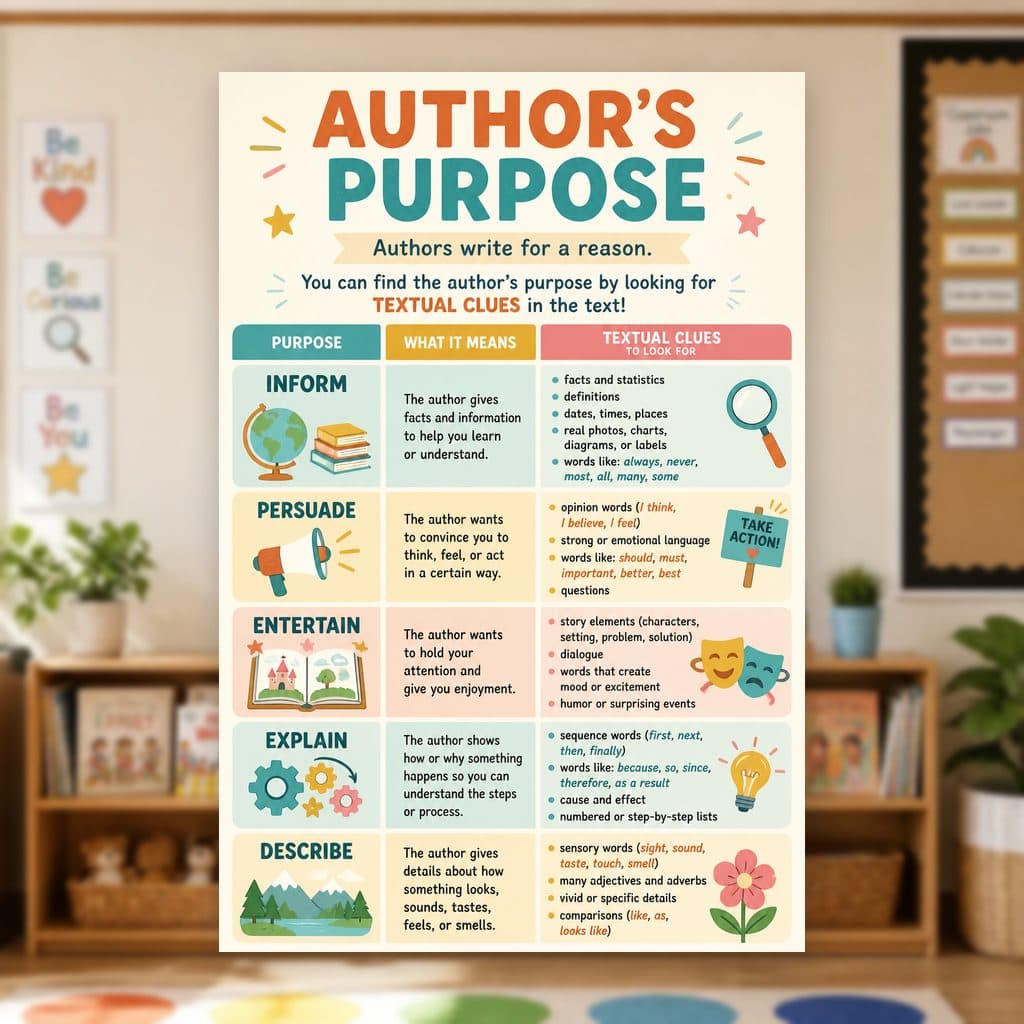 Author's Purpose Poster
