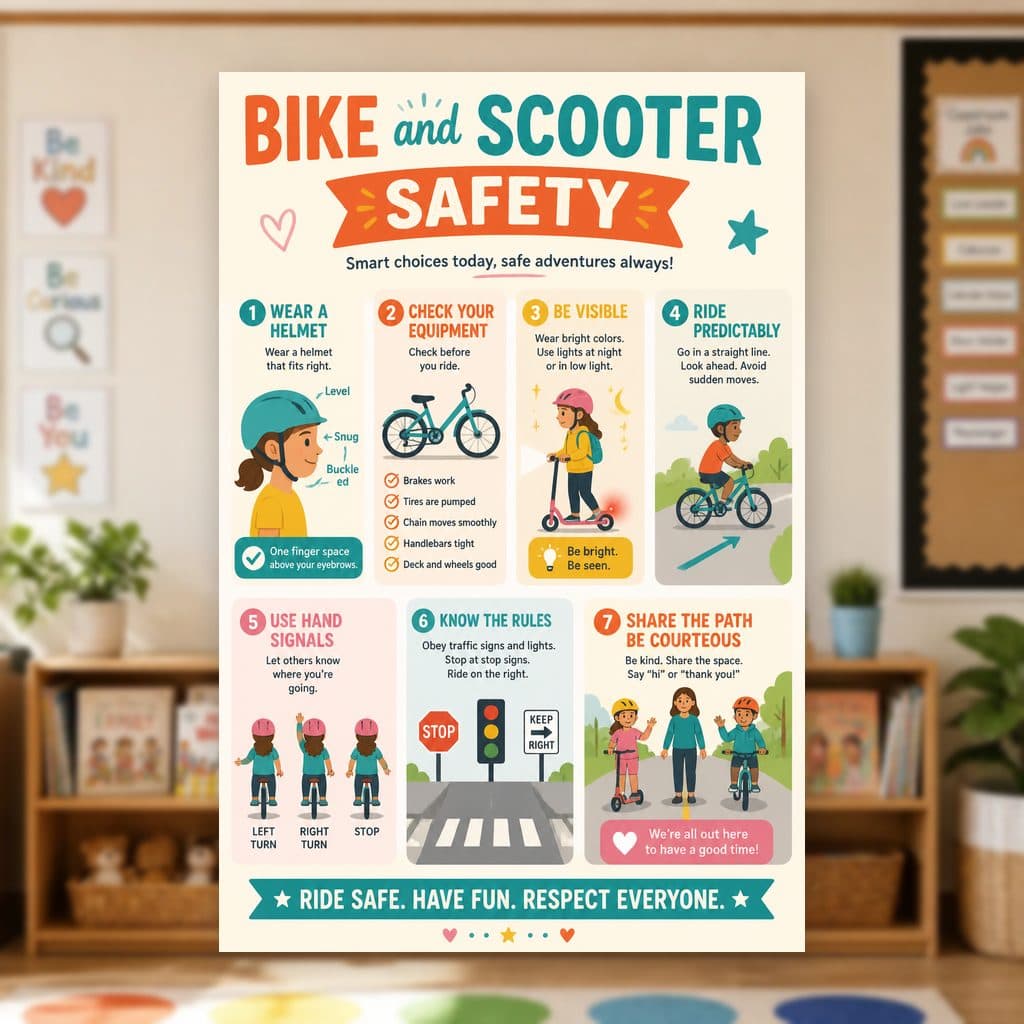 Bike and Scooter Safety Poster