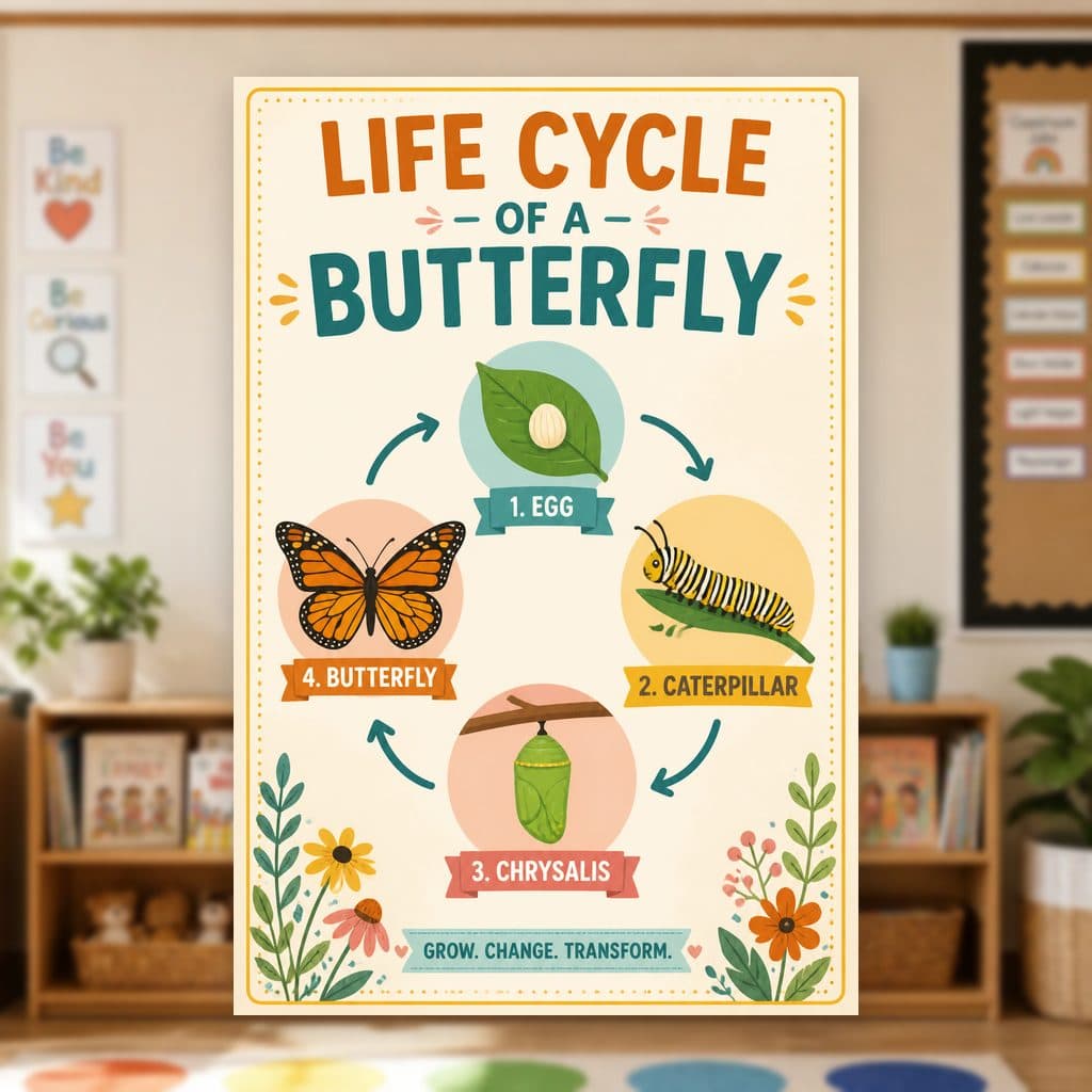 Butterfly Life Cycle Poster