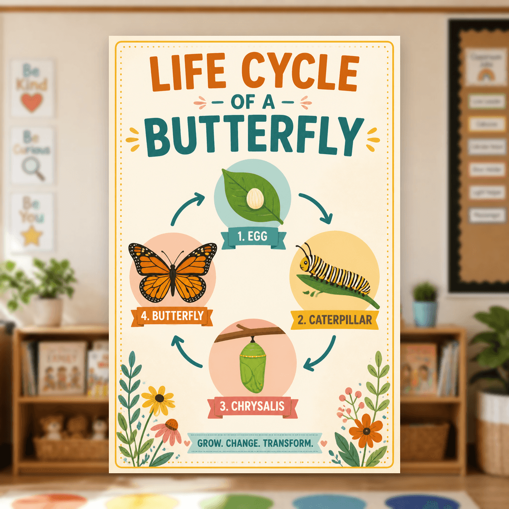 Butterfly Life Cycle Poster